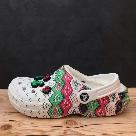 Crocs Classic Lined Holiday Charm Clog - Picture 2 of 16